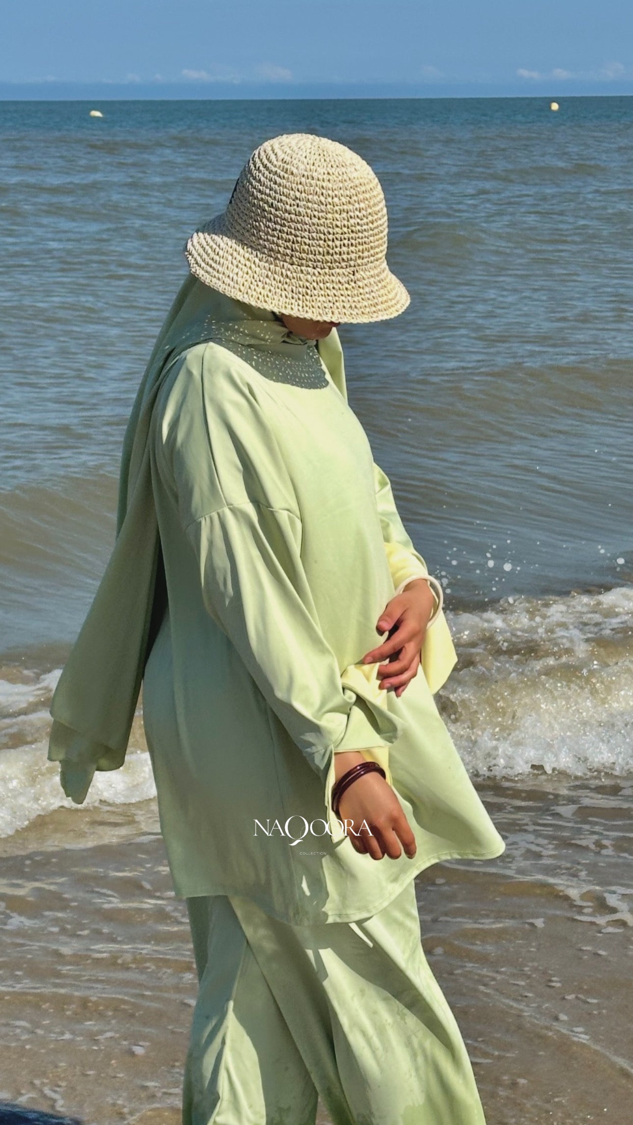 Burkini (3 pièces) Matcha Lemon