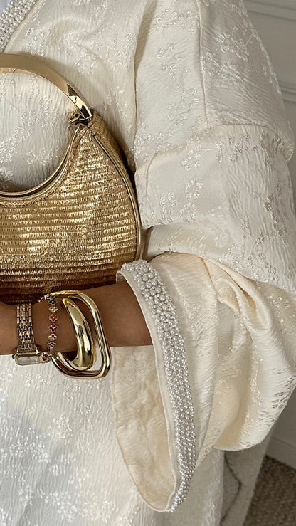 Kimono Ivory Pearl Brocade